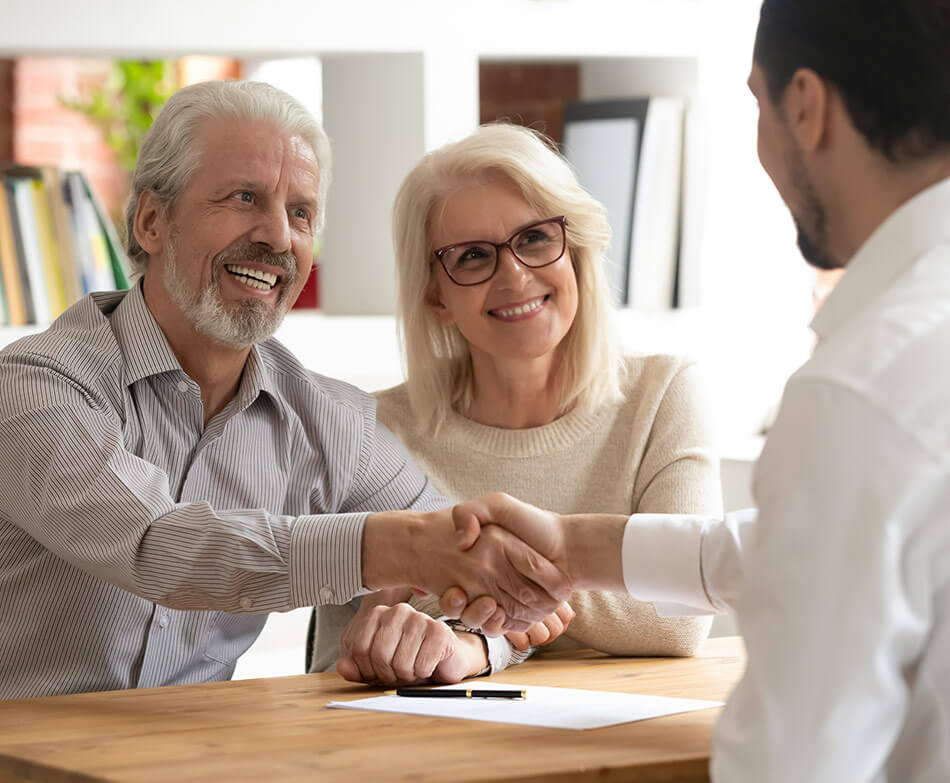 Two people shaking hands